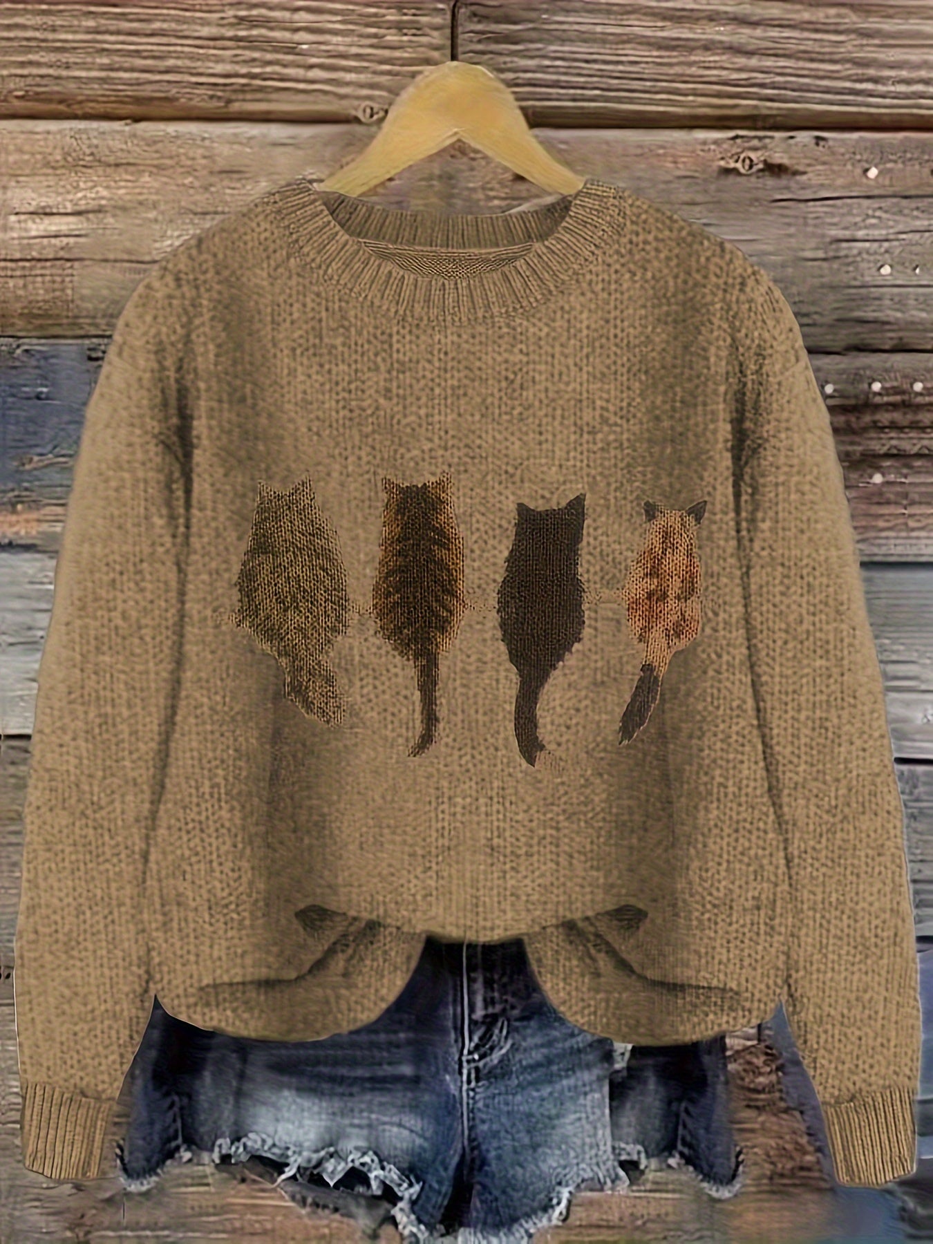 Cozy Cat | Cable Sweater