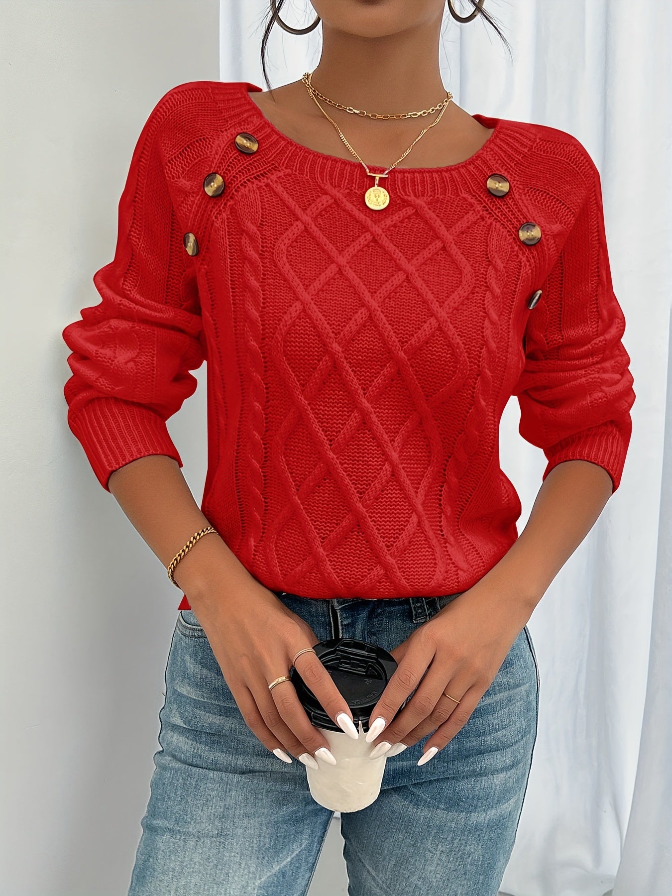 Scarlet | Knit Elegance Top