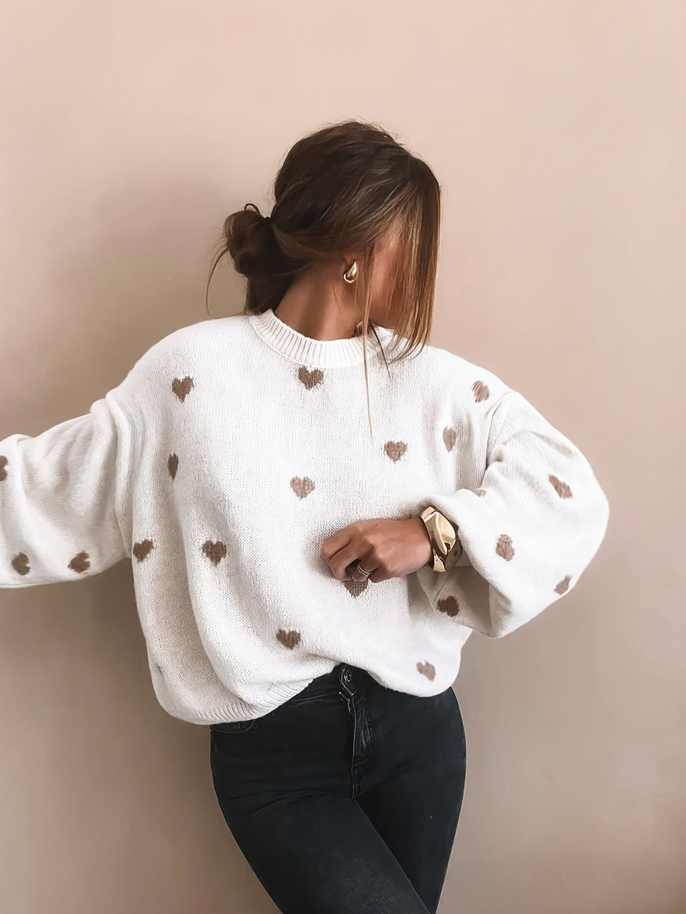 Léa | Heart Jacquard Sweater