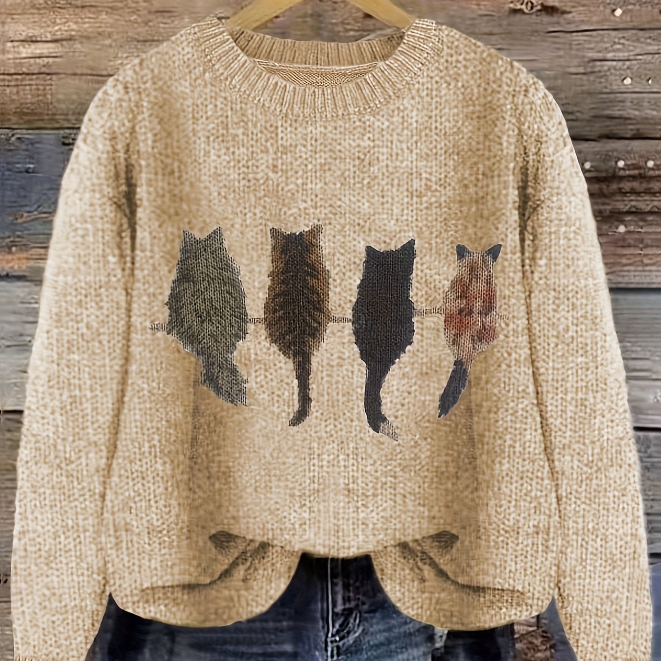 Cozy Cat | Cable Sweater