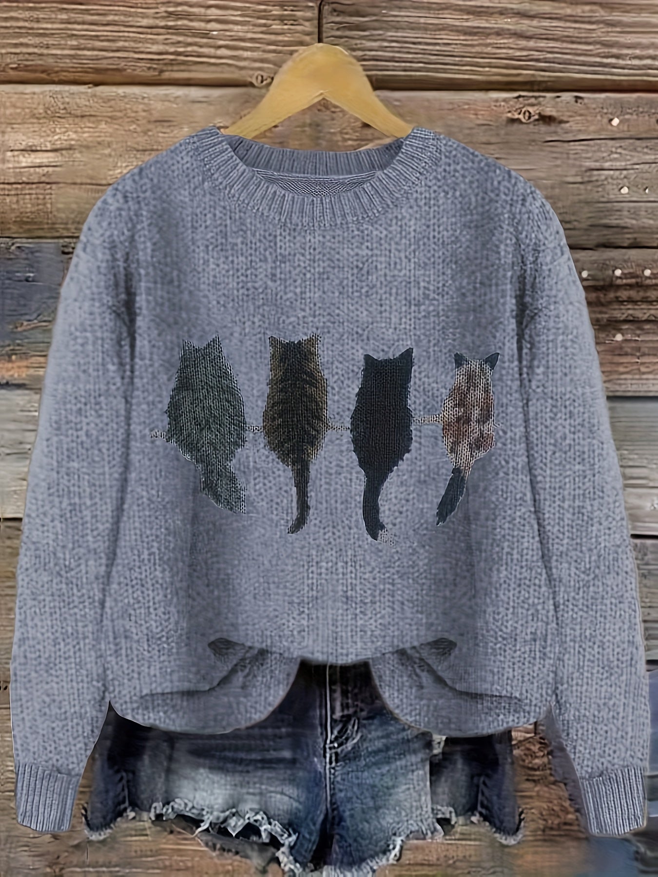 Cozy Cat | Cable Sweater