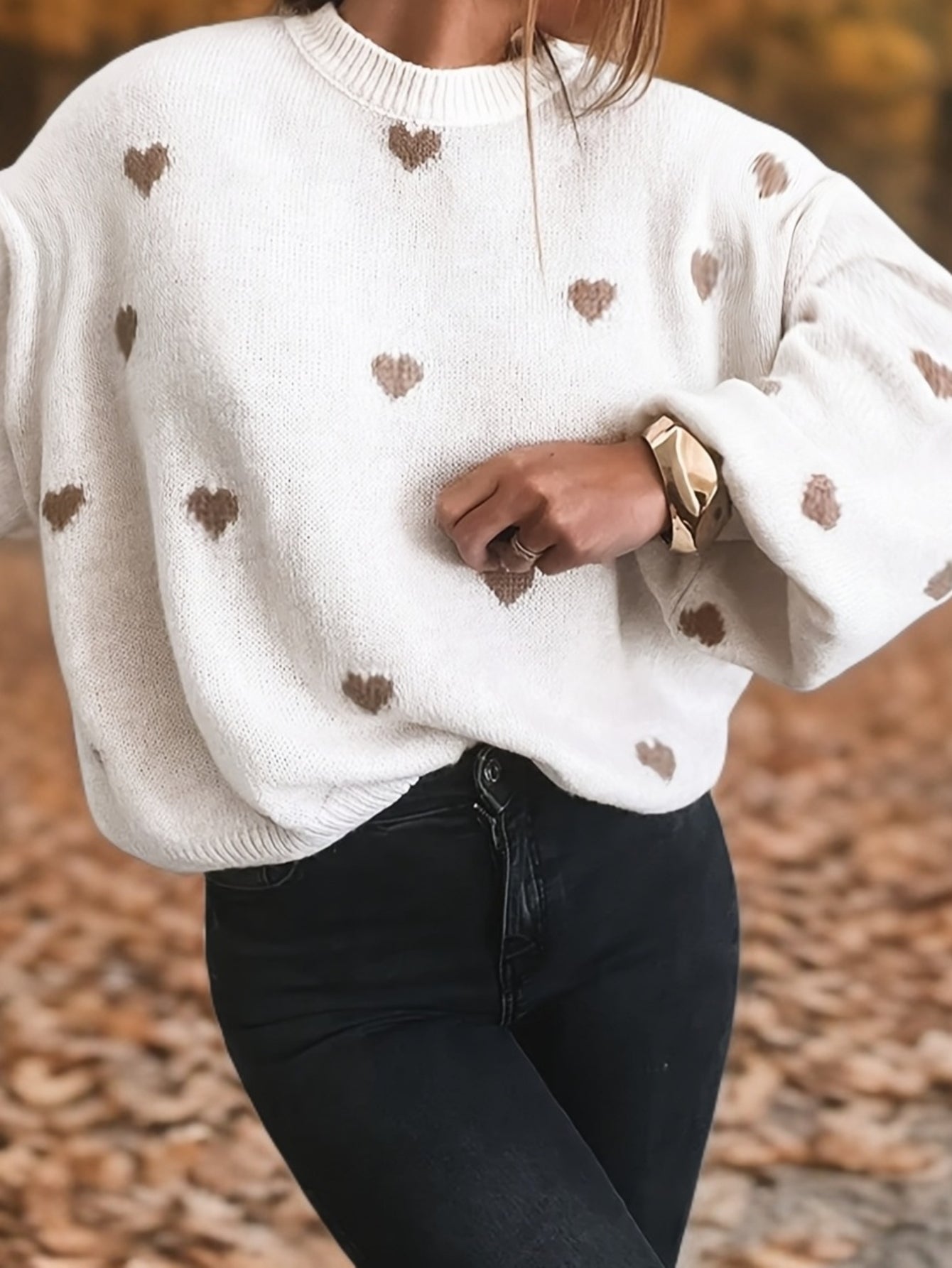 Léa | Heart Jacquard Sweater