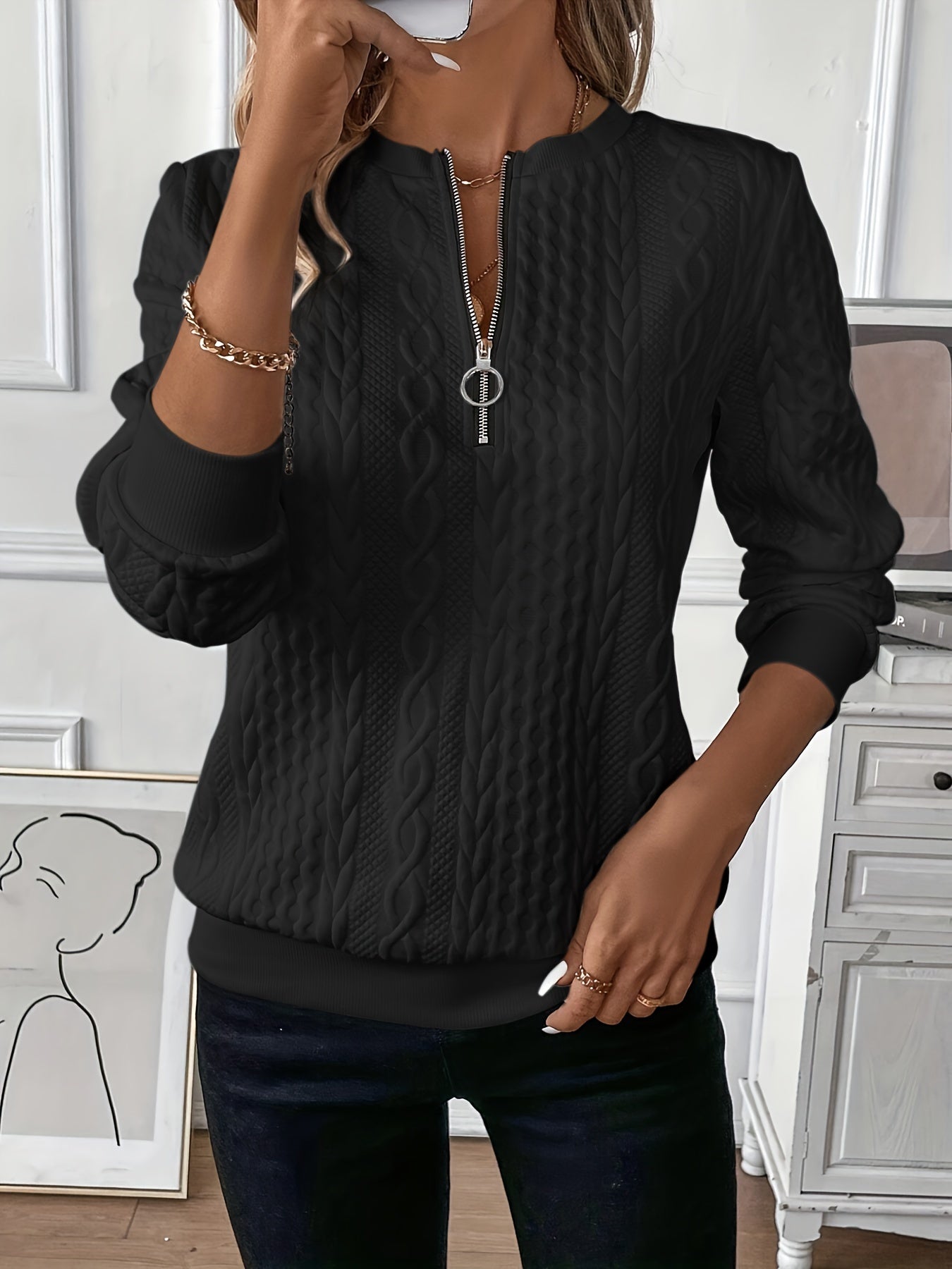 Amalie | Zip-up Jumper