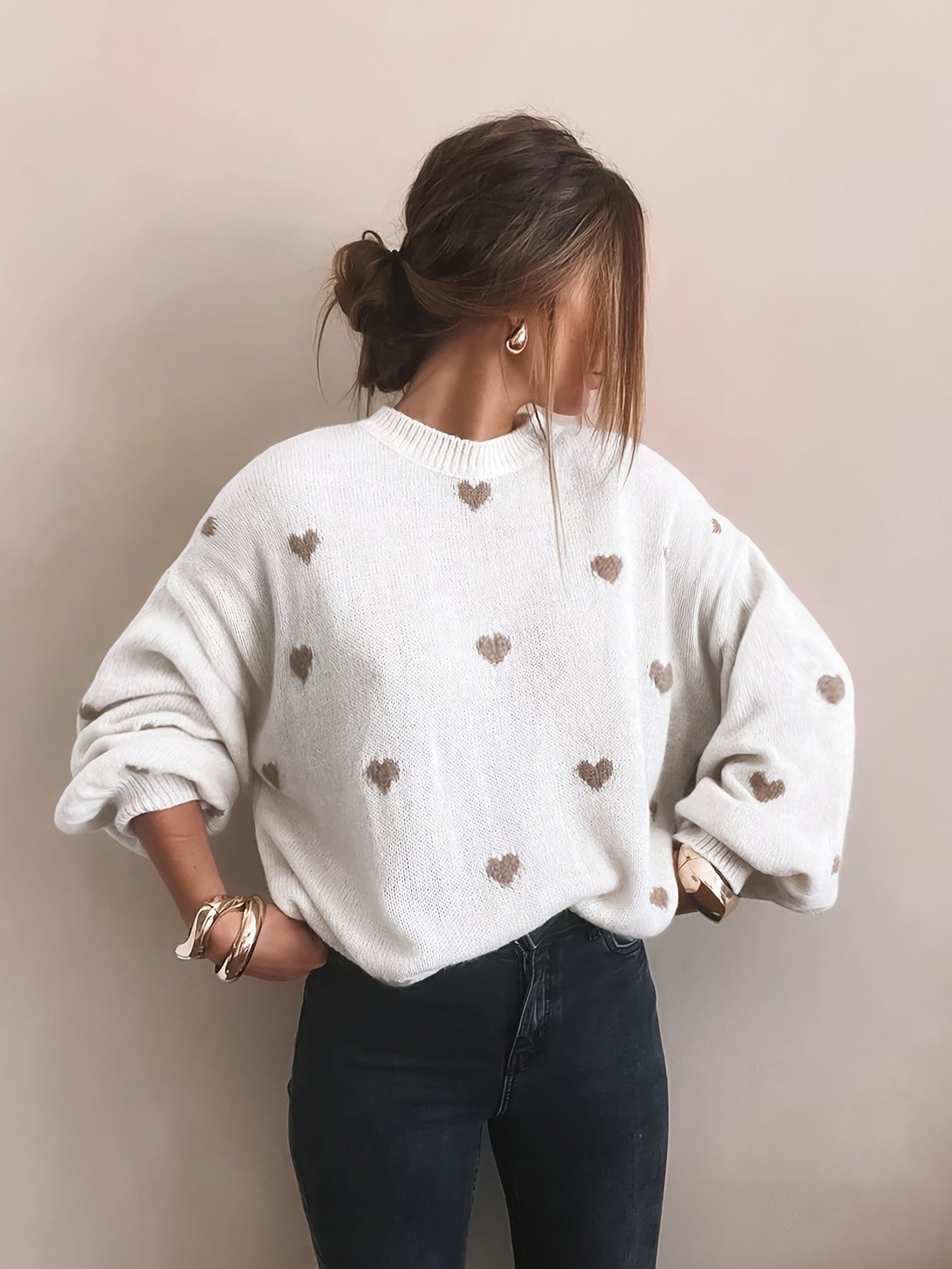 Léa | Heart Jacquard Sweater