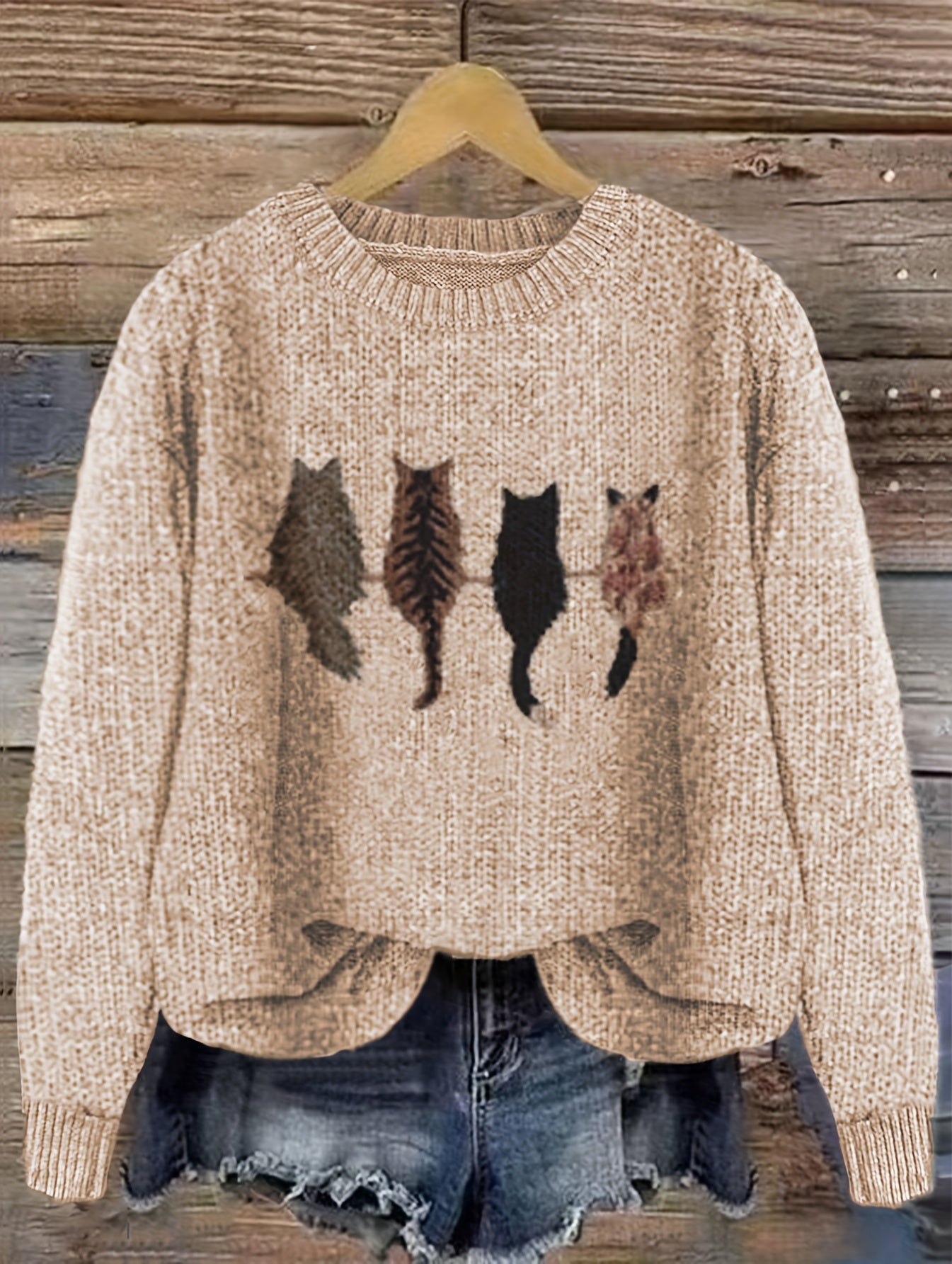 Cozy Cat | Cable Sweater