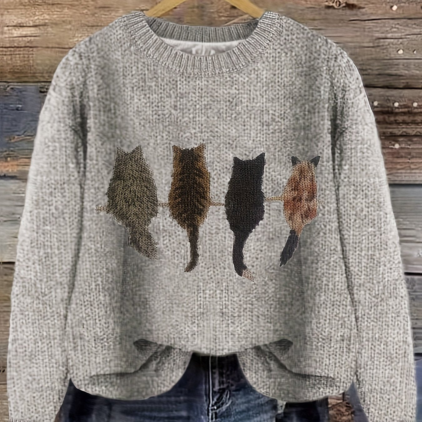 Cozy Cat | Cable Sweater