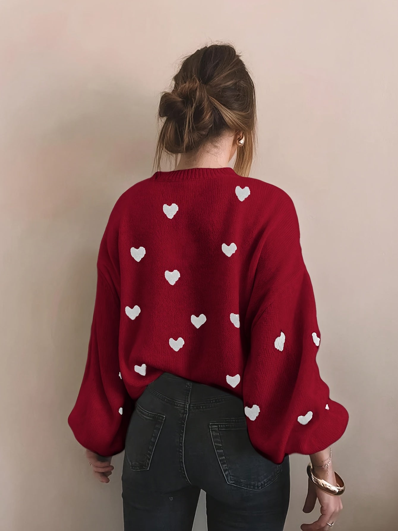 Léa | Heart Jacquard Sweater