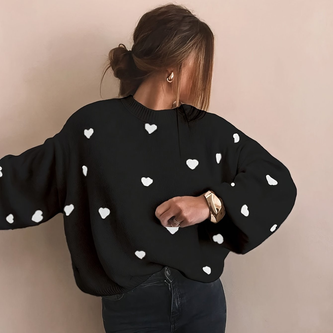 Léa | Heart Jacquard Sweater