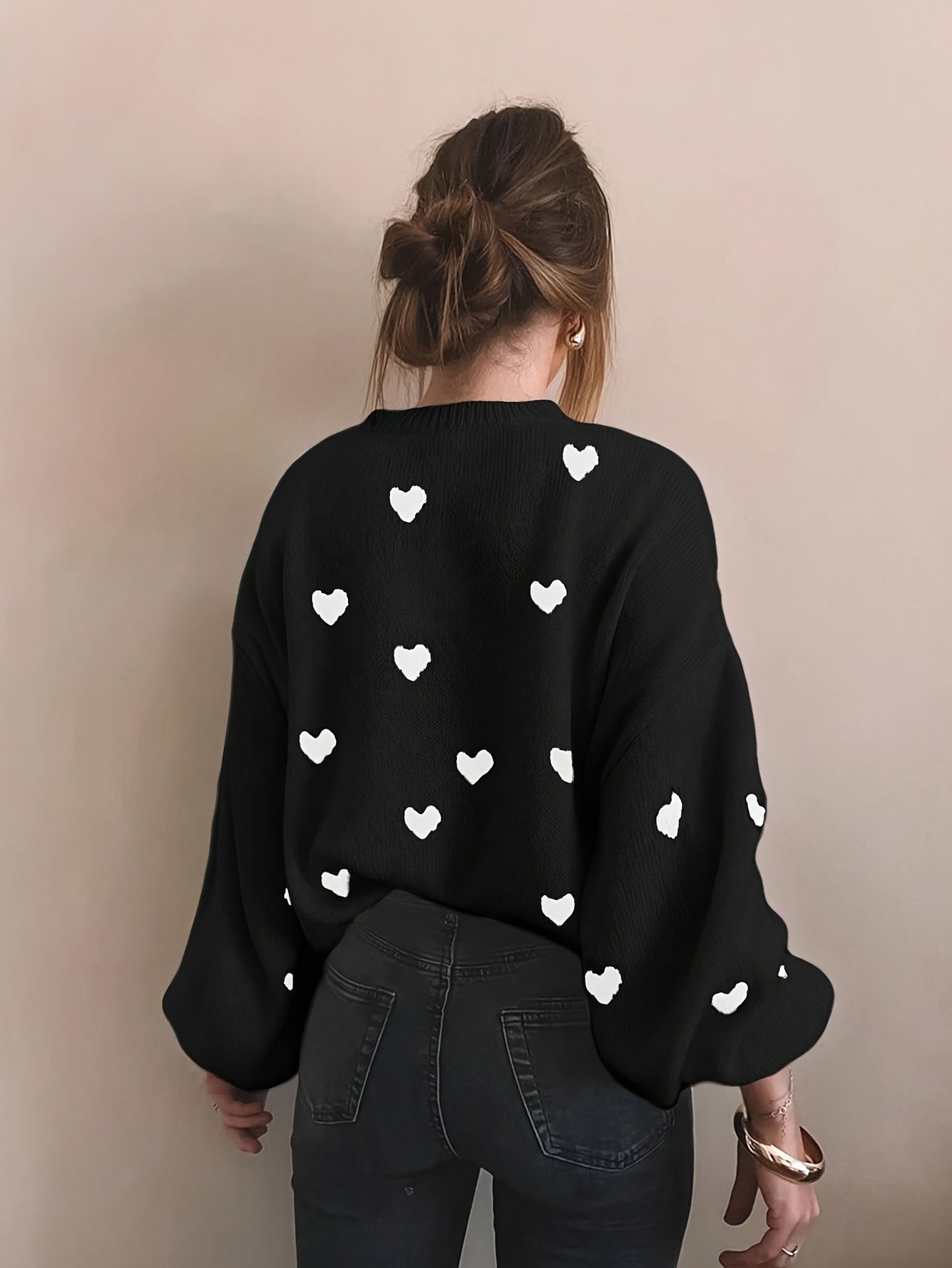 Léa | Heart Jacquard Sweater