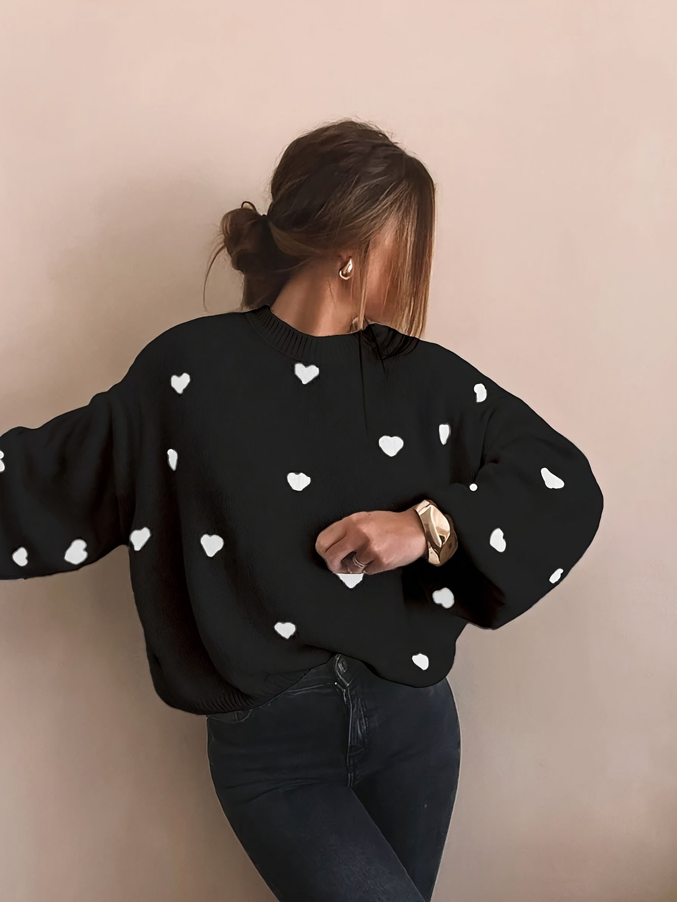 Léa | Heart Jacquard Sweater