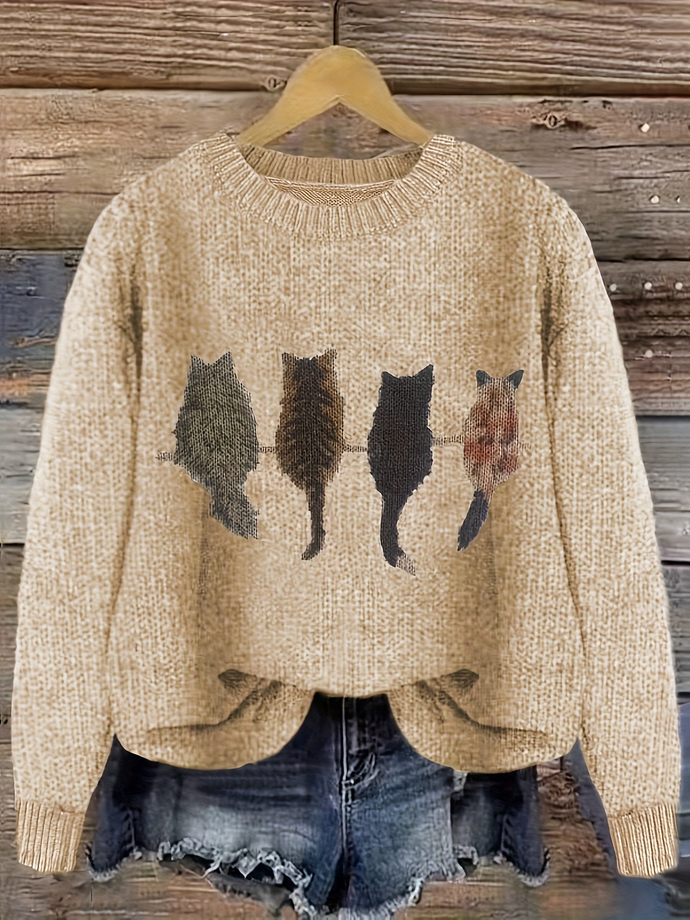 Cozy Cat | Cable Sweater