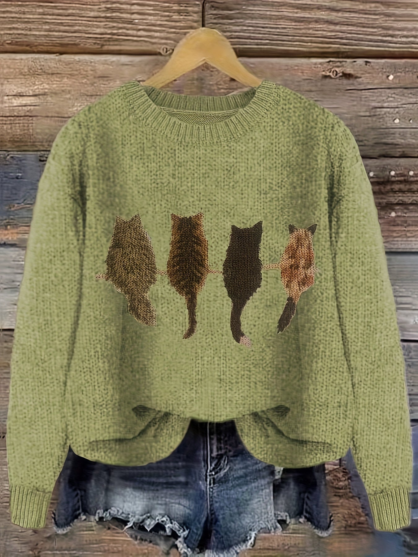 Cozy Cat | Cable Sweater
