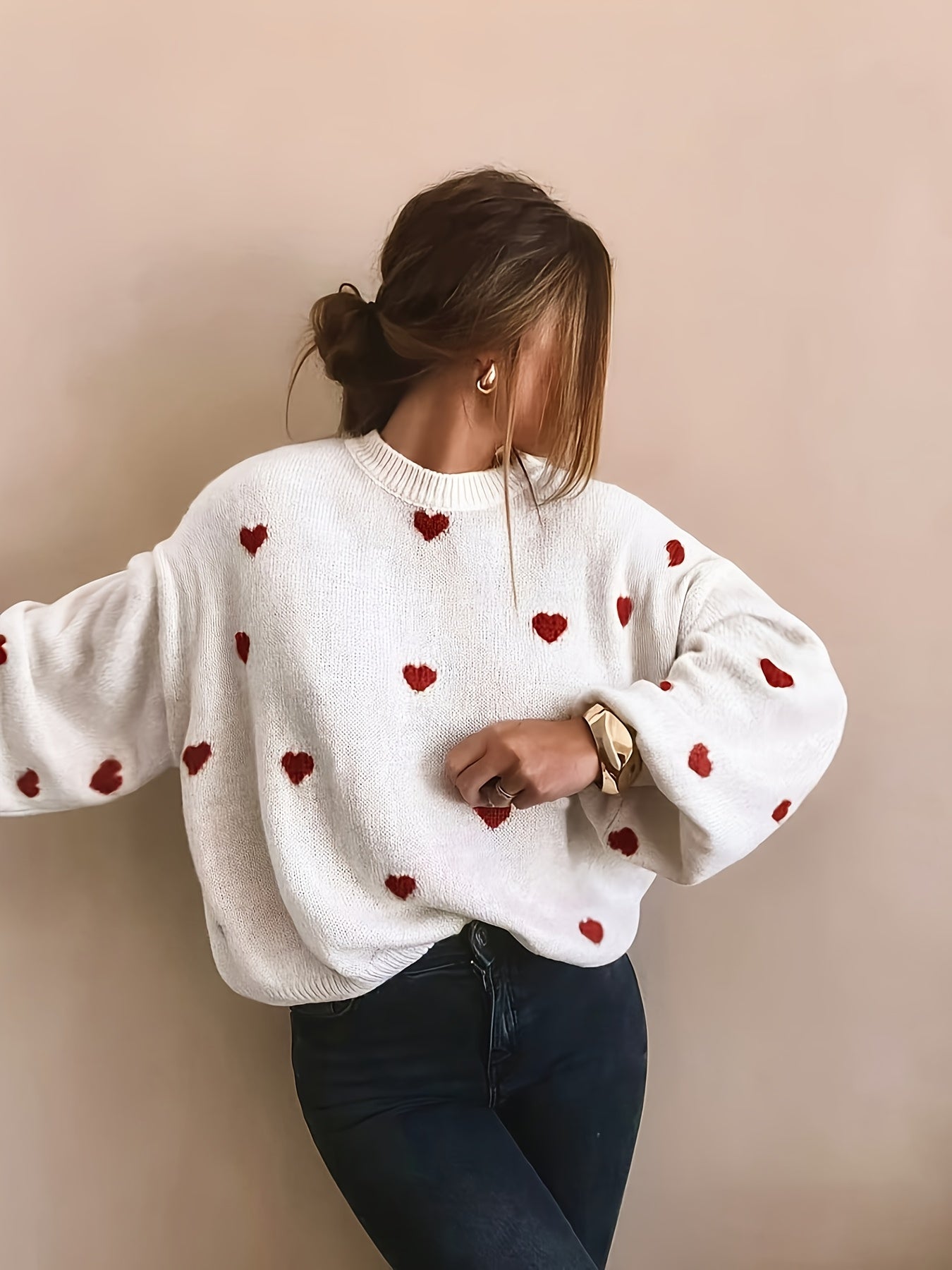 Léa | Heart Jacquard Sweater