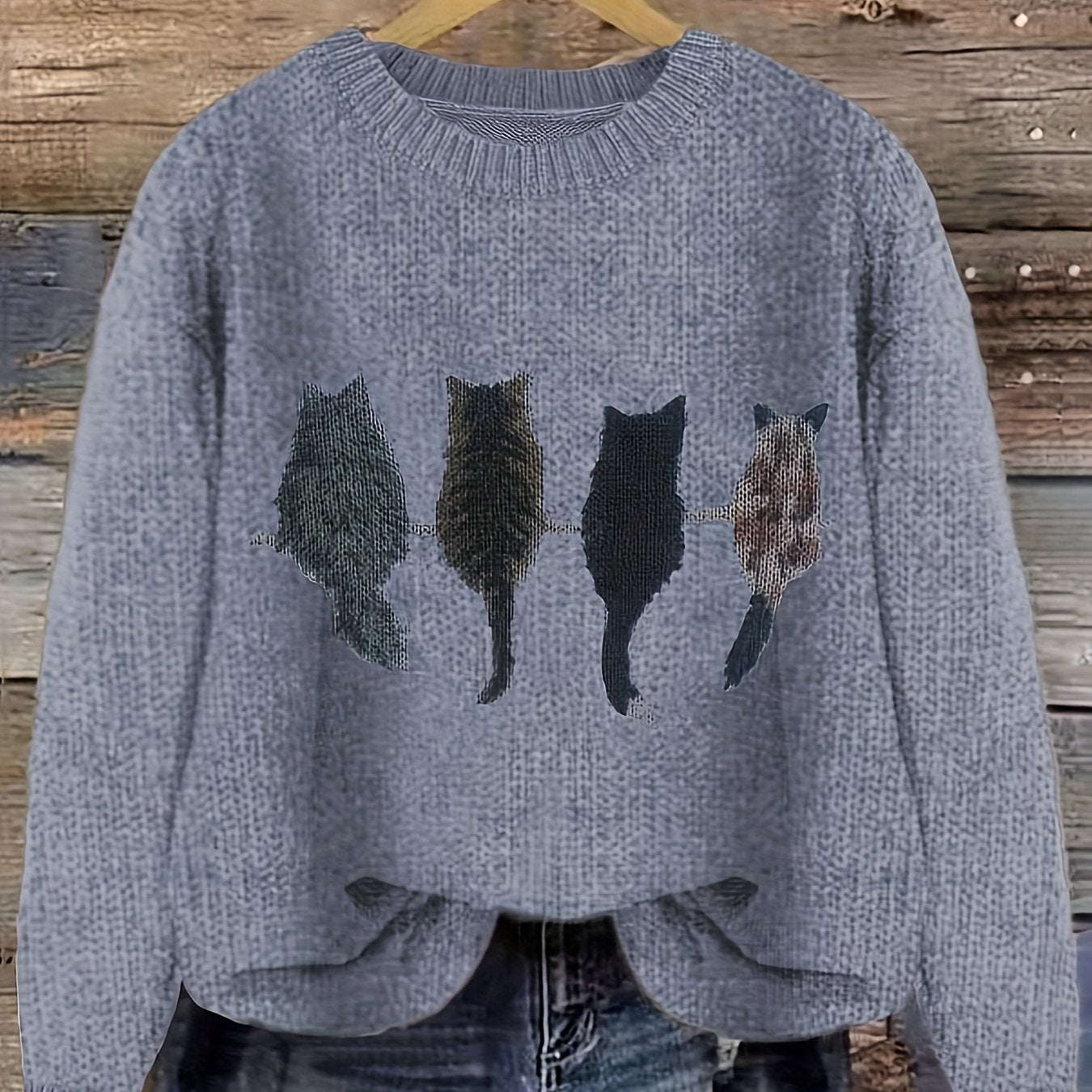 Cozy Cat | Cable Sweater