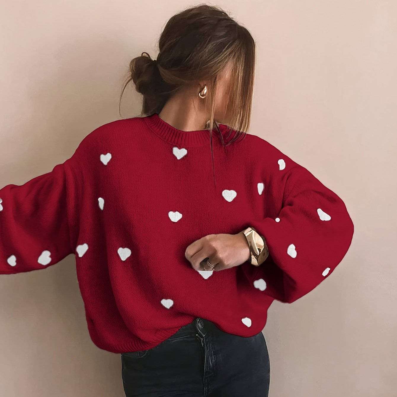 Léa | Heart Jacquard Sweater