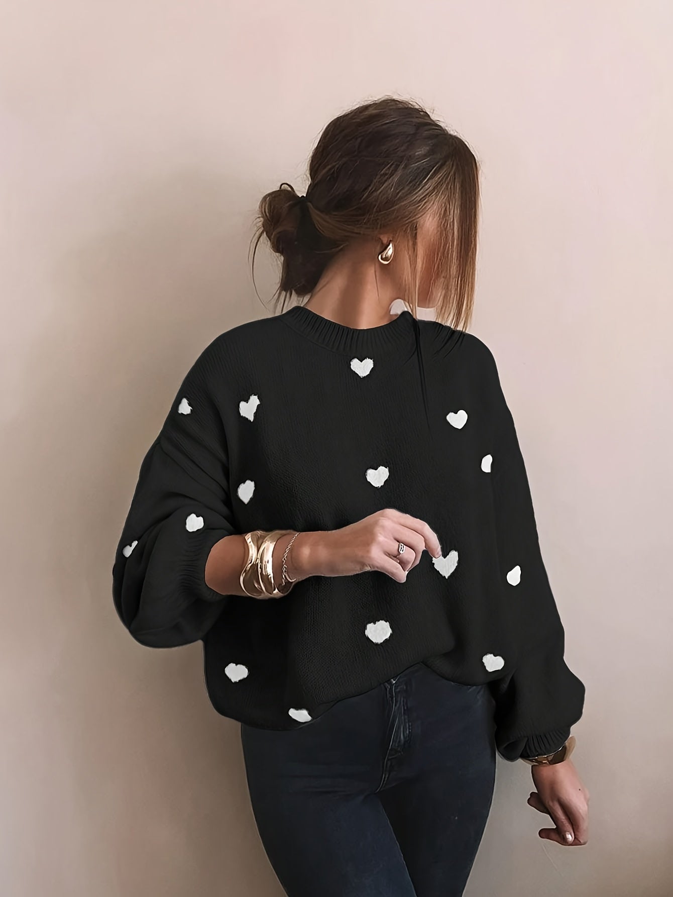 Léa | Heart Jacquard Sweater