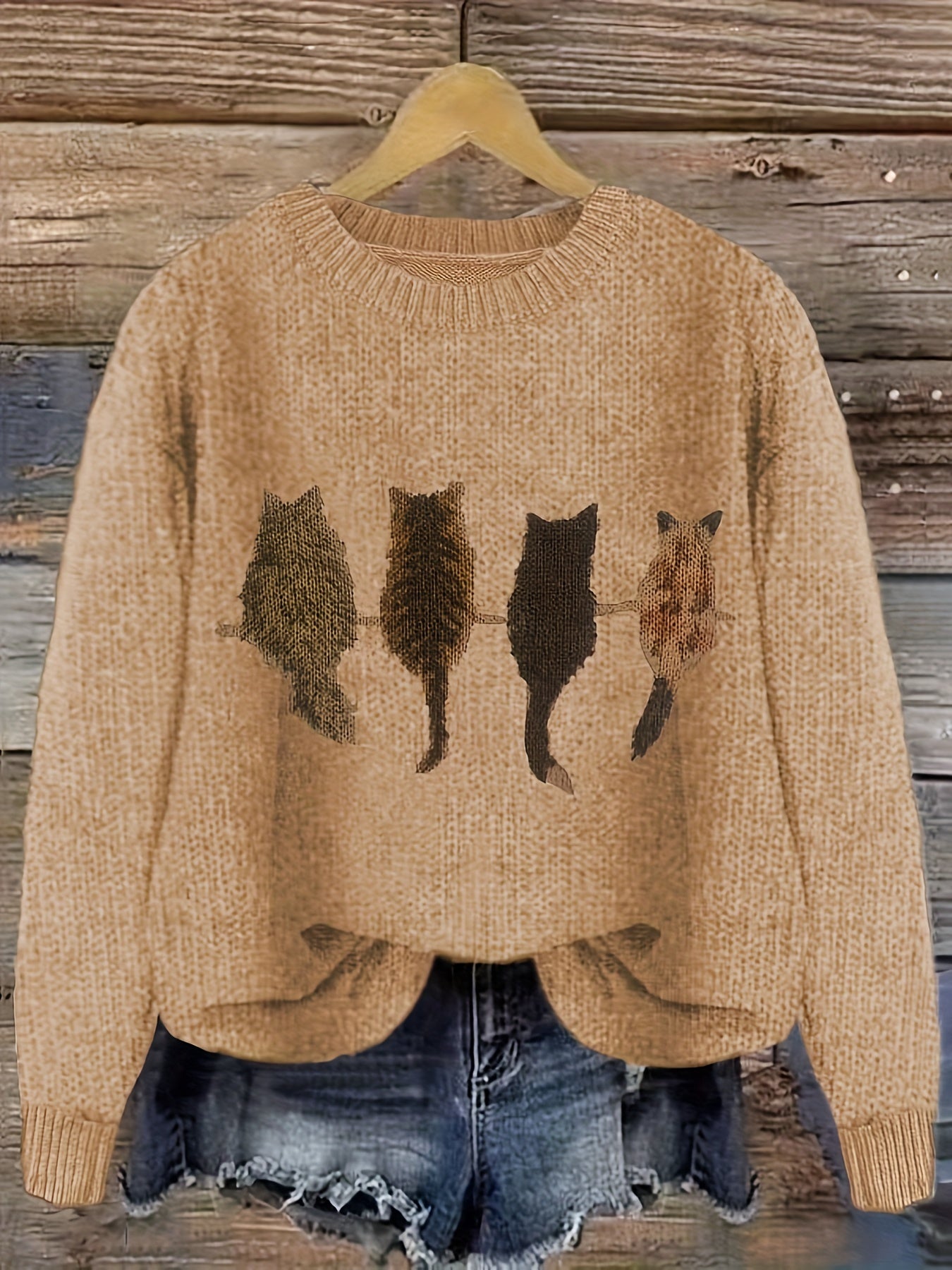 Cozy Cat | Cable Sweater