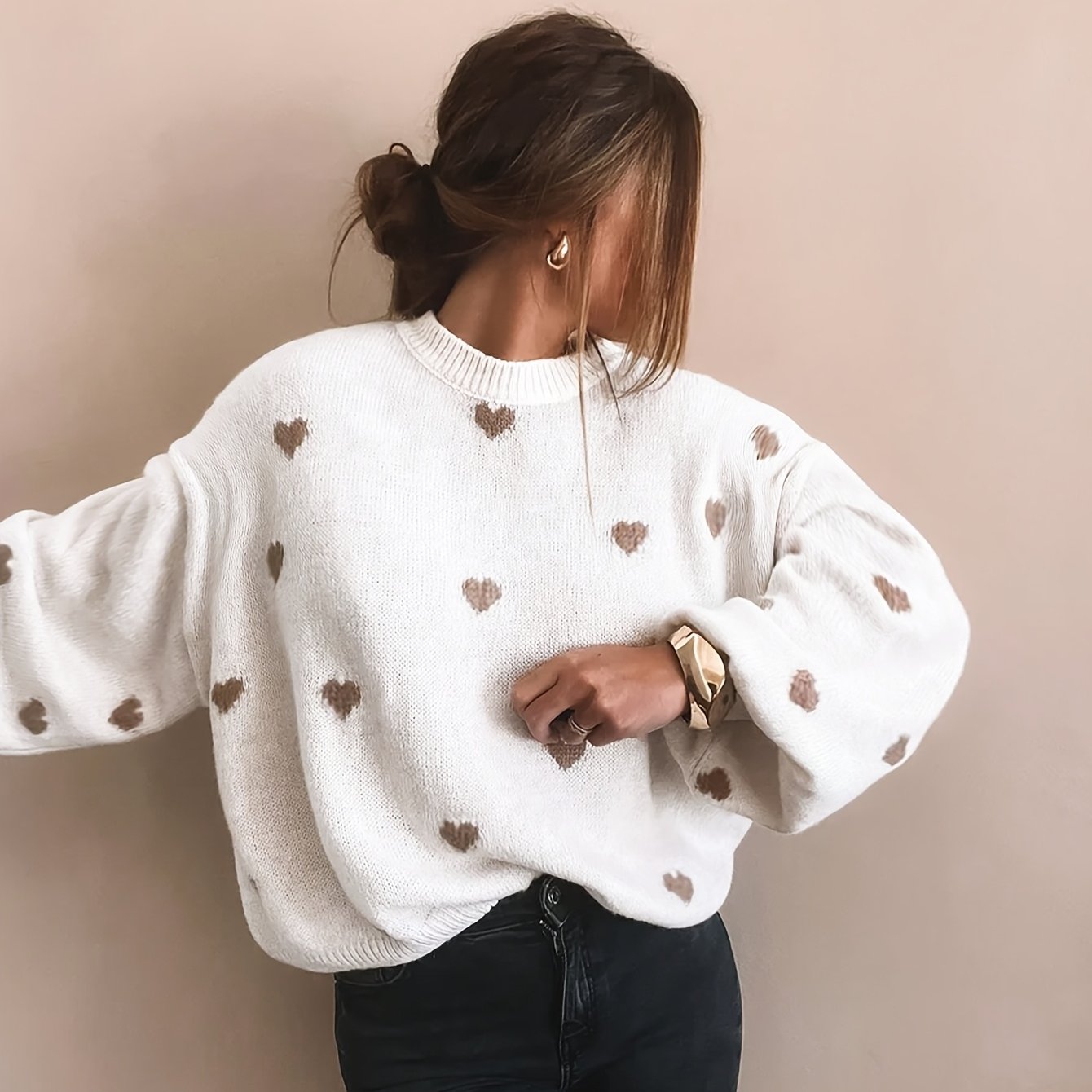 Léa | Heart Jacquard Sweater