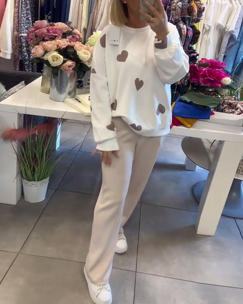 Mila | Jumper in cotton blend with hearts