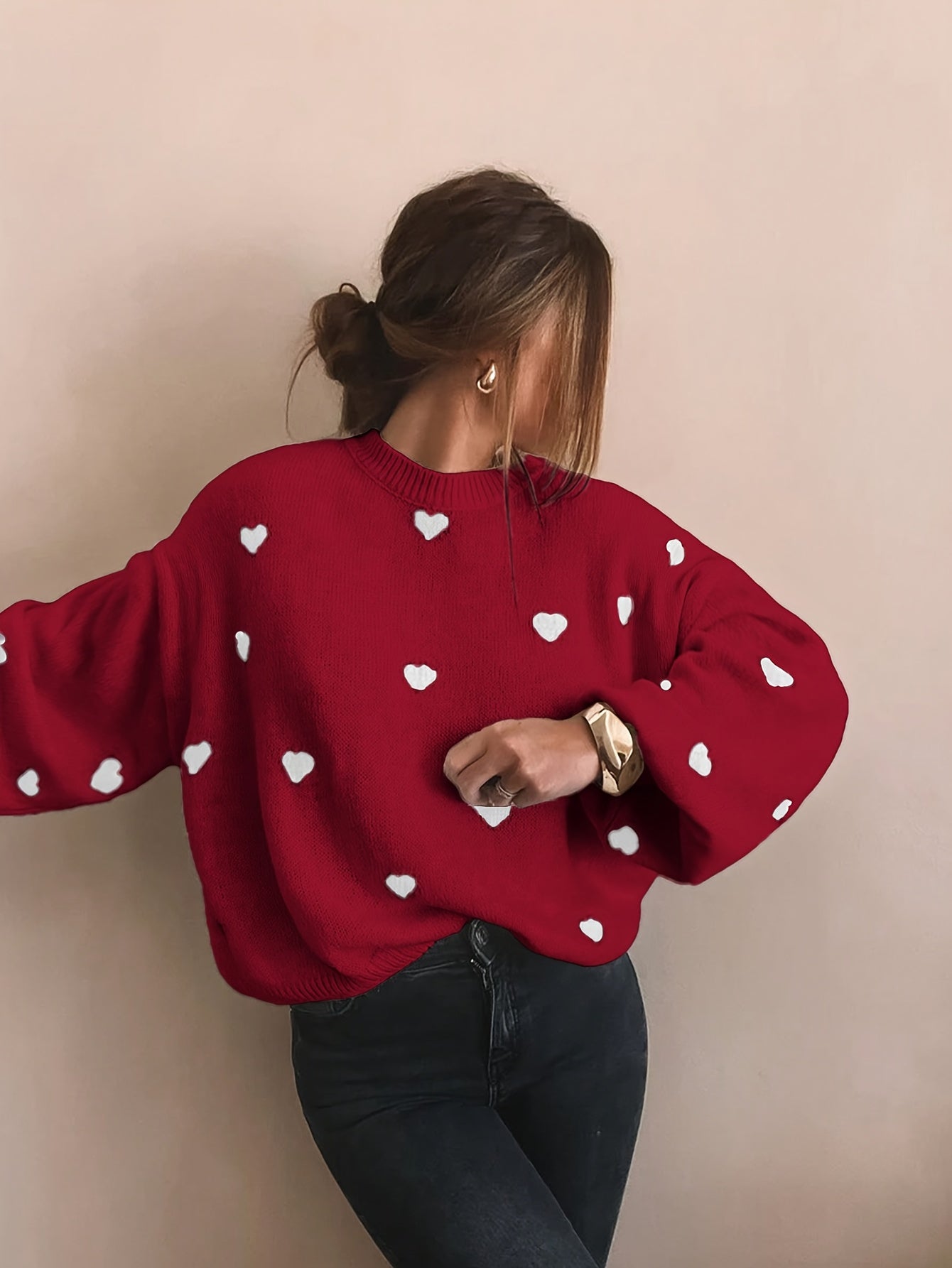 Léa | Heart Jacquard Sweater