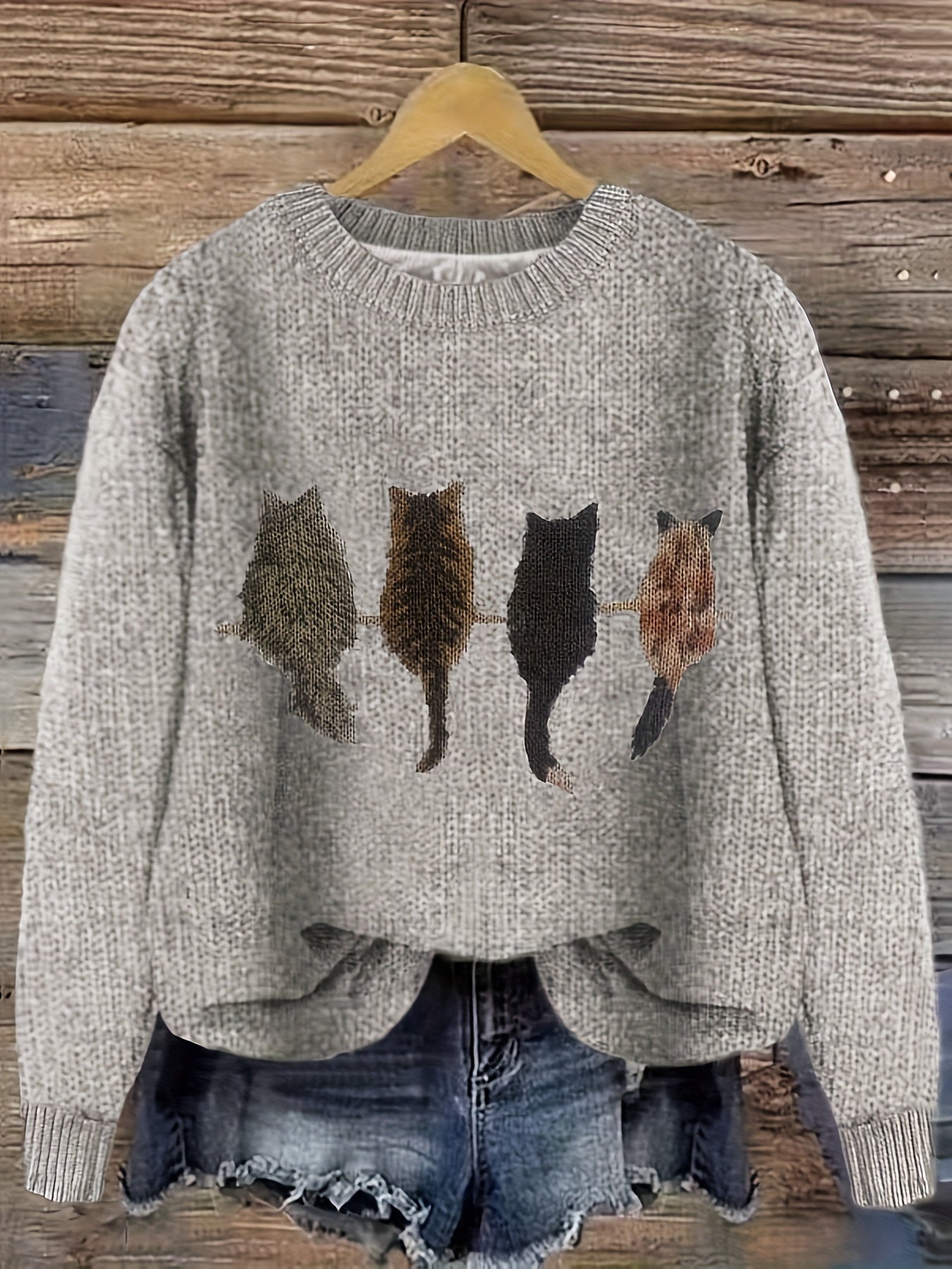 Cozy Cat | Cable Sweater