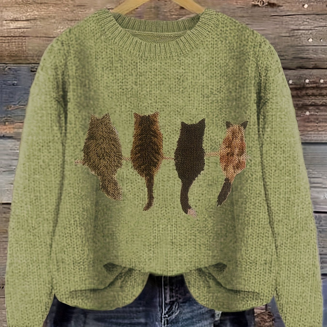Cozy Cat | Cable Sweater